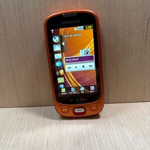 Samsung SGH T749 Orange “T-Mobile” w/Charger “UNTESTED” BUY AS IS-Read Below!!